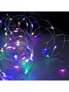 Гирлянда «Нить» 10 м роса, IP20, серебристая нить, 100 LED, свечение мульти, 12 В - Фото 5