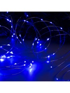 Гирлянда «Нить» 10 м роса, IP20, серебристая нить, 100 LED, свечение синее, 12 В - Фото 5