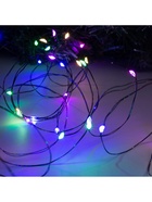 Гирлянда «Нить» 10 м роса, IP20, чёрная нить, 100 LED, свечение мульти, 12 В - Фото 6