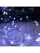Гирлянда «Нить» 10 м роса, IP20, чёрная нить, 100 LED, свечение белое, 12 В - Фото 5