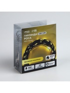 Гирлянда «Нить» 10 м роса, IP20, чёрная нить, 100 LED, свечение тёплое белое, 12 В - Фото 9