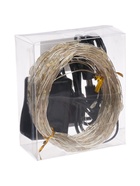 Гирлянда «Нить» 20 м роса, IP20, серебристая нить, 200 LED, свечение белое, 12 В 5198369