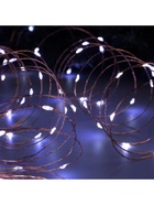 Гирлянда «Нить» 20 м роса, IP20, медная нить, 200 LED, свечение белое, 12 В - Фото 5