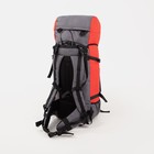 Рюкзак туристический, 70 л, отдел на шнурке, наружный карман, 2 боковых кармана, цвет серый/красный - Фото 4