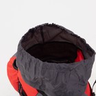 Рюкзак туристический, 70 л, отдел на шнурке, наружный карман, 2 боковых кармана, цвет серый/красный - Фото 7