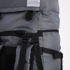 Рюкзак туристический, Taif, 60 л, отдел на шнурке, наружный карман, 2 боковые сетки, цвет серый - фото 11812527