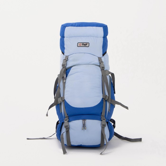 Рюкзак туристический, 65 л, отдел на шнурке, 2 наружных кармана, 2 боковых кармана, цвет голубой - Фото 1