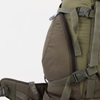 Рюкзак туристический, Taif, 65 л, отдел на шнурке, 2 наружных кармана, 2 боковых кармана, цвет оливковый - Фото 7