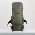 Рюкзак туристический, 120 л, отдел на шнурке, 2 наружных кармана, 2 боковых кармана, цвет тёмно-оливковый - Фото 1
