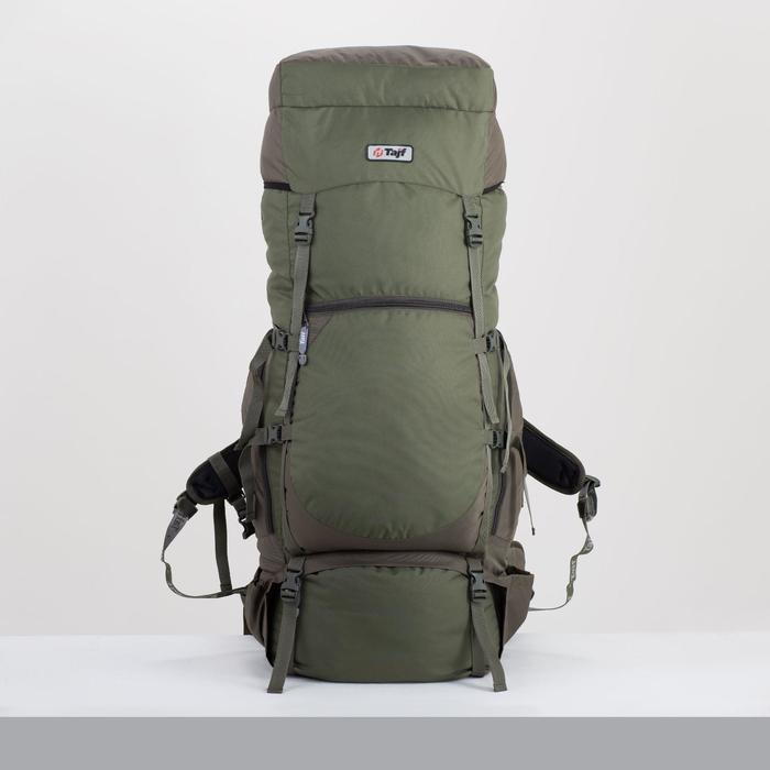 Рюкзак туристический, 120 л, отдел на шнурке, 2 наружных кармана, 2 боковых кармана, цвет тёмно-оливковый - Фото 1