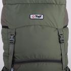 Рюкзак туристический, 120 л, отдел на шнурке, 2 наружных кармана, 2 боковых кармана, цвет тёмно-оливковый - Фото 4