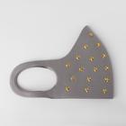 Маска декоративная «Заклёпки» звёзды, цвет золотой в сером - Фото 2