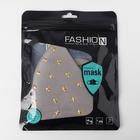 Маска декоративная «Заклёпки» звёзды, цвет золотой в сером - Фото 3