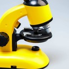 Микроскоп "Юный ученый" кратность до х1200, желтый, подсветка - фото 147130