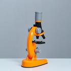 Микроскоп "Юный ботаник" кратность до х1200, оранжевый, подсветка - фото 147175