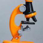 Микроскоп "Юный ботаник" кратность до х1200, оранжевый, подсветка - фото 6402760