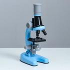 Микроскоп "Юный ботаник" кратность до х1200, синий, подсветка - фото 6402768
