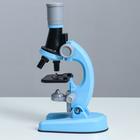 Микроскоп "Юный ботаник" кратность до х1200, синий, подсветка - фото 6402769