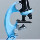 Микроскоп "Юный ботаник" кратность до х1200, синий, подсветка - фото 6402771