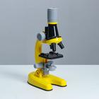 Микроскоп "Юный ботаник" кратность до х1200, желтый, подсветка - Фото 3