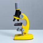 Микроскоп "Юный ботаник" кратность до х1200, желтый, подсветка - фото 6402781