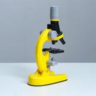 Микроскоп "Юный ботаник" кратность до х1200, желтый, подсветка - фото 6402782