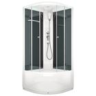 Душ.кабина Domani-Spa Delight Slim 99 high, черные стенки, 90×90×218 см, прозрачная - Фото 1