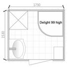 Душевая кабина DOMANI-Spa Delight 99, поддон 45 см, черные стенки, прозрачное стекло, 90х90 - Фото 4