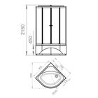 Душ.кабина Domani-Spa Delight Slim 99 high, черные стенки, 90×90×218 см, прозрачная - Фото 6