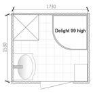 Душевая кабина DOMANI-Spa Delight 99, поддон 45 см, черные стенки, 90×90 см, тонированная - Фото 4
