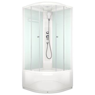 Душевая кабина DOMANI-Spa Delight 99, поддон 45 см, белые стенки, 90×90 см, прозрачная
