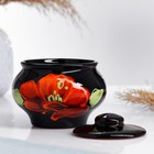 Горшочек для запекания Псковский гончар «Русский», керамика, 330 мл, мак на чёрном - Фото 2