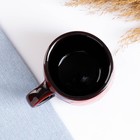 Кружка Псковский гончар «Мак на чёрном», 350 мл, чёрная - Фото 3