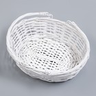 Корзина плетеная с подвижными ручками, 33 х 26 х 11см, белая 6853234