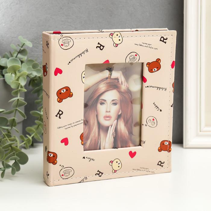 Фотоальбом на 80 фото 13х18 см + 1ф 10х15 см "Рисунки" МИКС кожзам 20х18х3,5 см - Фото 1