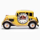 Часы - будильник "Жёлтая машина", с подвесом, d-7 см, 24 х 4 х 11 см, 3ААА - фото 6403128