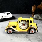 Часы - будильник "Жёлтая машина", с подвесом, d-7 см, 24 х 4 х 11 см, 3ААА - фото 6403131