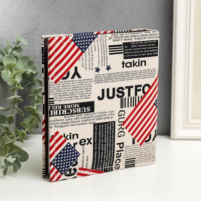 Фотоальбом на 80 фото 13х18 см "Английская газета" МИКС кожзам 20х18х3,5 см