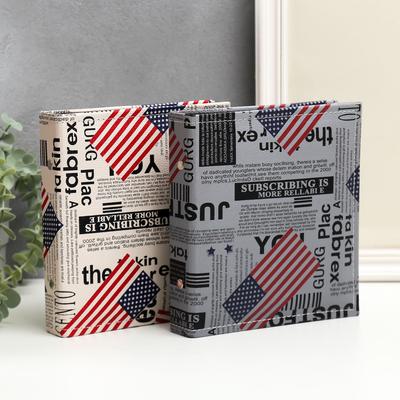 Фотоальбом на 80 фото 13х18 см "Английская газета" МИКС кожзам 20х18х3,5 см