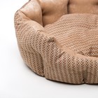 Лежанка для животных, 50×40×15 см, мебельная ткань, холлофайбер, цвет МИКС - Фото 4