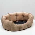 Лежанка для животных,мебельная ткань, холлофайбер, 50 х  40 х 15 см, микс цветов - Фото 5