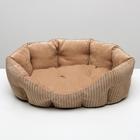 Лежанка для животных,мебельная ткань, холофайбер, 65 х 50 х 21 см, микс цветов - Фото 3