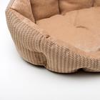 Лежанка для животных,мебельная ткань, холофайбер, 65 х 50 х 21 см, микс цветов - Фото 4