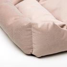 Лежанка-диван с двусторонней подушкой, 65 х 56 х 14 см, микс цветов - фото 6403388
