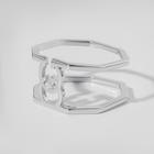 Кольцо "Эмоции" классика, цвет белый в серебре, размер 20 - фото 24496602