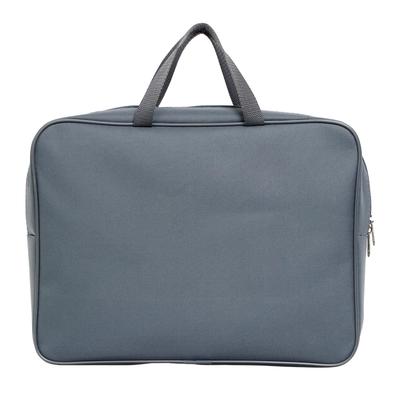 Папка с ручками А4, 360×270×80 мм, текстильная, внутренний карман, серый 1Ш48