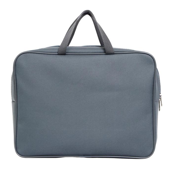 Папка с ручками А4, 360×270×80 мм, текстильная, внутренний карман, серый 1Ш48 - Фото 1