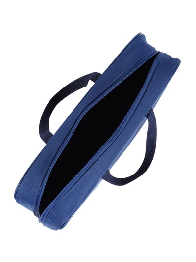 Папка с ручками А4, 360×270×80 мм, текстильная, внутренний карман, синий 1Ш48