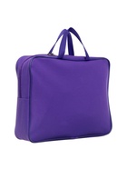 Папка с ручками А4, 360 х 270 х 80 мм, текстильная, внутренний карман, фиолетовый 1Ш48 - Фото 2