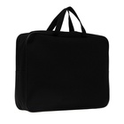 Папка с ручками А4, 360×270×80 мм, текстильная, внутренний карман, чёрный 1Ш48 - Фото 4